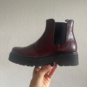 Maroon Bootie, new condition